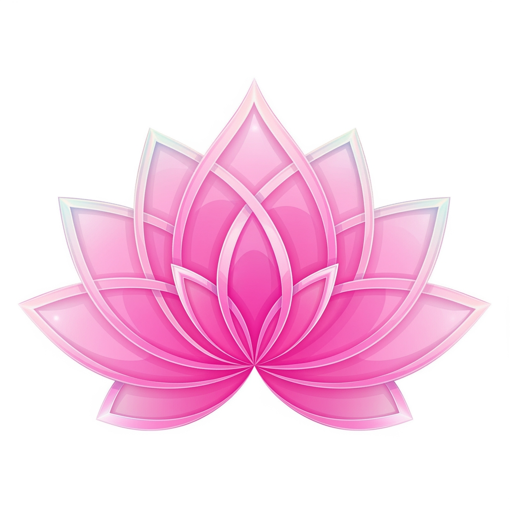 AI Design for a lotus logo for a girl group make it pink make it have unique design with no text
