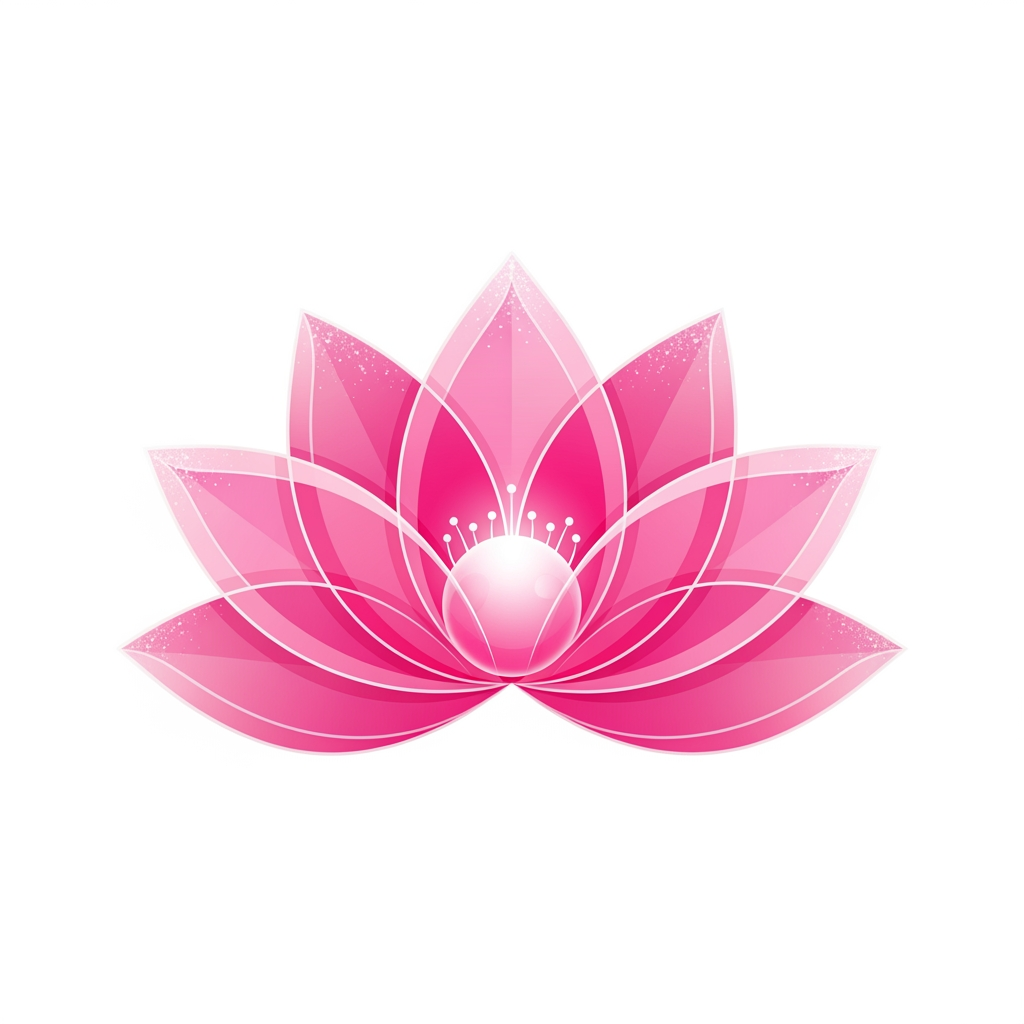 AI Design for a lotus logo for a girl group make it pink make it have unique design with no tet