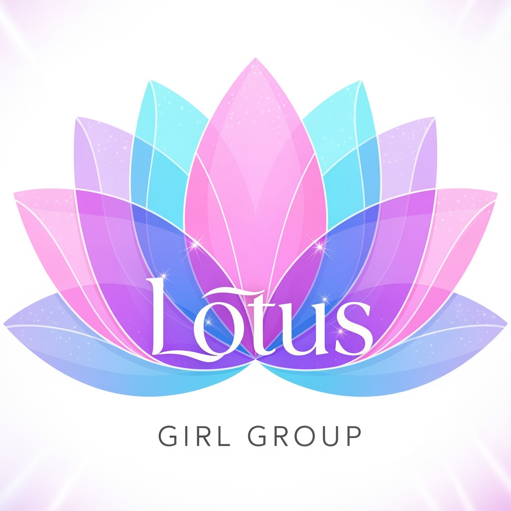 AI Design for a lotus logo for a girl group