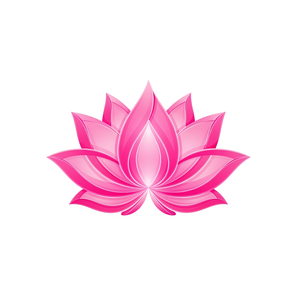 AI Design for a lotus logo for a girl group make it pink make it have unique design with no tet