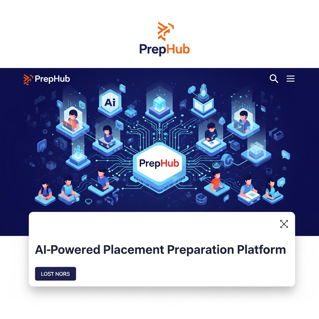 AI Design for # PrepHub – AI-Powered Placement Preparation Platform

## Overview

**PrepHub** is a free AI-powered placement preparation platform designed to help students prepare for campus placements and job recruitment processes based on the specific requirements of individual companies. The platform provides company-focused learning resources, aptitude practice, technical preparation, interview guidance, dress code recommendations, and AI-powered assistance to help students succeed in recruitment drives.

Unlike traditional placement preparation platforms that offer generic content, PrepHub delivers a personalized and company-specific preparation experience. Students can select a company and access all relevant preparation materials, including aptitude questions, technical concepts, interview experiences, mock tests, and hiring guidelines.

The platform aims to bridge the gap between academic learning and industry recruitment expectations by offering structured preparation pathways aligned with the latest hiring patterns of leading companies.

---

# Vision

To become the most trusted and accessible placement preparation platform that empowers students to secure employment opportunities through targeted learning, AI-driven guidance, and company-specific preparation resources.

---

# Mission

* Provide free and accessible placement preparation for all students.
* Deliver company-specific learning content.
* Use AI to offer personalized mentoring and interview practice.
* Help students improve confidence and employability.
* Simplify placement preparation through a single unified platform.

---

# Problem Statement

Students often face several challenges during placement season:

* Lack of company-specific preparation resources.
* Difficulty identifying important topics for different recruiters.
* Limited access to mock interviews and personalized feedback.
* Scattered learning materials across multiple websites.
* Insufficient knowledge of interview etiquette and professional conduct.
* Lack of awareness regarding company recruitment patterns.

PrepHub addresses these challenges by centralizing all placement-related resources into one intelligent platform.

---

# Target Audience

* Engineering Students
* Degree Students
* Final-Year Students
* Fresh Graduates
* Placement Cell Coordinators
* Job Seekers Preparing for Entry-Level Roles

---

# Initial Companies Covered

### Tata Consultancy Services (TCS)

* Aptitude Preparation
* Coding Practice
* Technical Questions
* HR Interview Questions

### Infosys

* Verbal Ability
* Logical Reasoning
* Technical Assessment
* HR Preparation

### HCLTech

* Aptitude Training
* Technical Preparation
* Interview Guidance

### EY (Ernst & Young)

* Aptitude Practice
* Coding Assessment
* Technical and Behavioral Interviews

### Cognizant

* Communication Assessment
* Aptitude Tests
* Technical Interview Preparation

---

# Key Features

## 1. Company-Specific Preparation

Each company has a dedicated preparation dashboard containing:

* Recruitment Process
* Eligibility Criteria
* Assessment Pattern
* Frequently Asked Questions
* Previous Year Questions
* Interview Experiences
* Important Preparation Topics

Students receive focused preparation based on the selected company.

---

## 2. Aptitude Learning Module

The aptitude section covers:

### Quantitative Aptitude

* Number Systems
* Percentages
* Profit and Loss
* Time and Work
* Probability
* Permutations and Combinations

### Logical Reasoning

* Seating Arrangements
* Blood Relations
* Coding-Decoding
* Puzzles
* Syllogisms

### Verbal Ability

* Reading Comprehension
* Grammar
* Vocabulary
* Sentence Correction

Features:

* Topic-wise Practice
* Timed Assessments
* Difficulty Levels
* Performance Tracking

---

## 3. Technical Preparation Module

Students can prepare technical subjects commonly asked during placements.

Topics include:

* C Programming
* C++
* Java
* Python
* Data Structures
* Algorithms
* DBMS
* Operating Systems
* Computer Networks
* SQL
* Object-Oriented Programming

Features:

* Notes
* Practice Questions
* Coding Challenges
* Concept Explanations
* Company-Specific Technical Questions

---

## 4. Interview Preparation Module

### Technical Interview Preparation

Includes:

* Core Subject Questions
* Coding Questions
* Problem-Solving Scenarios

### HR Interview Preparation

Includes:

* Tell Me About Yourself
* Strengths and Weaknesses
* Career Goals
* Teamwork Experiences
* Leadership Questions

### Behavioral Interview Preparation

Includes:

* Situational Questions
* Conflict Resolution
* Communication Assessment

---

## 5. AI Placement Assistant

PrepHub includes an intelligent AI chatbot that acts as a personal placement mentor.

### Features

#### Mentor Mode

Explains concepts and answers doubts.

Example:
"Explain normalization in DBMS."

#### Mock Interview Mode

Conducts realistic technical and HR interviews.

Example:
"Start an Infosys HR interview."

#### Aptitude Trainer

Generates company-specific aptitude questions.

Example:
"Give me 20 TCS aptitude questions."

#### Resume Reviewer

Analyzes resumes and suggests improvements.

#### Study Planner

Creates personalized preparation schedules.

Example:
"Create a 15-day Cognizant preparation plan."

---

## 6. Mock Test Platform

Students can attempt:

* Aptitude Tests
* Technical Tests
* Company-Specific Assessments
* Coding Challenges

Features:

* Time Limits
* Automatic Evaluation
* Score Reports
* Improvement Suggestions

---

## 7. Resume Builder

PrepHub provides an ATS-friendly resume builder.

Features:

* Professional Templates
* Resume Scoring
* Skill Suggestions
* PDF Export
* Resume Review Using AI

---

## 8. Interview Experience Repository

Students can access real interview experiences shared by candidates.

Includes:

* Assessment Experiences
* Technical Interview Experiences
* HR Interview Experiences
* Preparation Tips

This helps students understand actual recruitment expectations.

---

## 9. Placement Tracker

Students can monitor their placement progress.

Stages include:

* Applied
* Assessment Scheduled
* Assessment Cleared
* Technical Interview
* HR Interview
* Offer Received

---

## 10. Daily Challenge System

Every day students receive:

* One Aptitude Question
* One Coding Problem
* One Interview Question

This encourages continuous learning and practice.

---

# Professional Dress Code Guide

PrepHub provides professional appearance guidelines for interviews.

### Male Candidates

Recommended:

* Formal Shirt
* Formal Trousers
* Formal Shoes
* Belt
* Professional Grooming

Avoid:

* Jeans
* T-Shirts
* Sports Shoes
* Casual Accessories

### Female Candidates

Recommended:

* Formal Top or Shirt
* Formal Trousers or Professional Attire
* Closed Footwear
* Professional Appearance

Avoid:

* Casual Wear
* Slippers
* Excessive Accessories

---

# Interview Rules and Best Practices

### Before Interview

* Verify Documents
* Test Camera and Microphone
* Ensure Stable Internet Connection
* Join Early

### During Interview

* Maintain Professionalism
* Speak Clearly
* Listen Carefully
* Answer Confidently

### After Interview

* Thank the Interviewer
* Ask Relevant Questions
* Follow Professional Etiquette

---

# Benefits of PrepHub

* Free Access for Students
* Company-Specific Preparation
* AI-Powered Learning Assistance
* Personalized Interview Practice
* Structured Learning Paths
* Updated Recruitment Information
* Improved Placement Readiness

---

# Future Enhancements

* More Companies
* AI Video Interview Simulator
* Coding Contest Platform
* Placement Analytics Dashboard
* Placement Cell Integration
* Peer Discussion Forums
* Job Notifications
* Industry Skill Certifications

---

# Conclusion

PrepHub is an intelligent placement preparation platform that combines aptitude training, technical learning, interview preparation, AI assistance, resume building, and company-specific guidance into a single ecosystem. By delivering precise and updated preparation resources tailored to individual companies, PrepHub helps students prepare smarter, build confidence, and maximize their chances of securing job offers during campus placements and recruitment drives.
