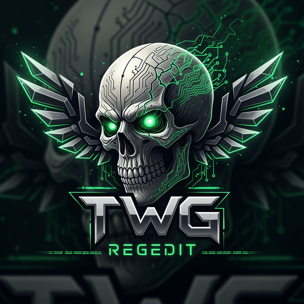 AI Design for CREATE A NEXT LEVEL DANGROUS GAMING LOGO NAME TWG REGEDIT
