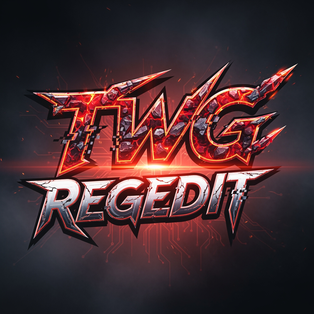 AI Design for CREATE A NEXT LEVEL DANGROUS FONT STYLE GAMING LOGO NAME TWG REGEDIT