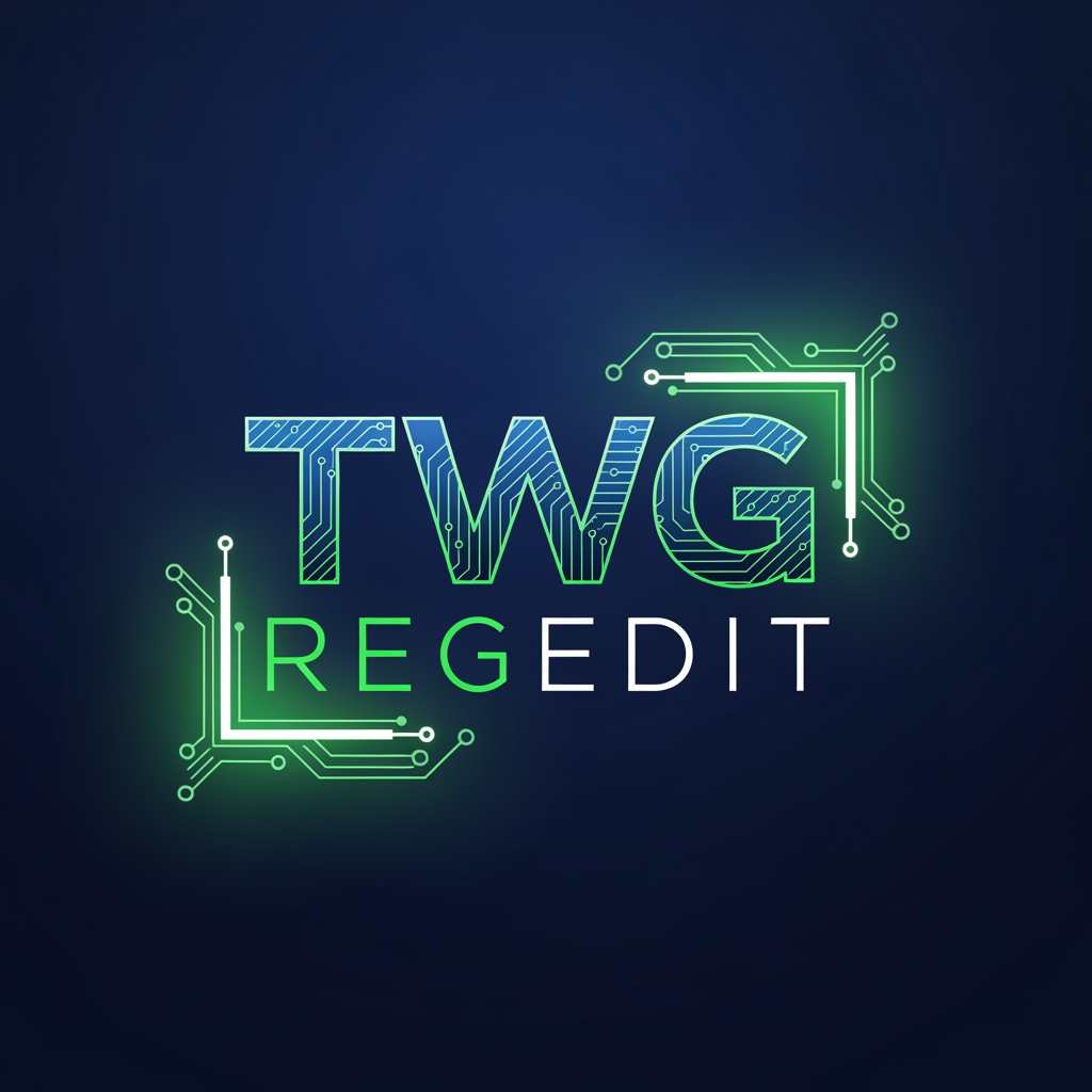 AI Design for CREATE A LOGO NAME TWG REGEDIT