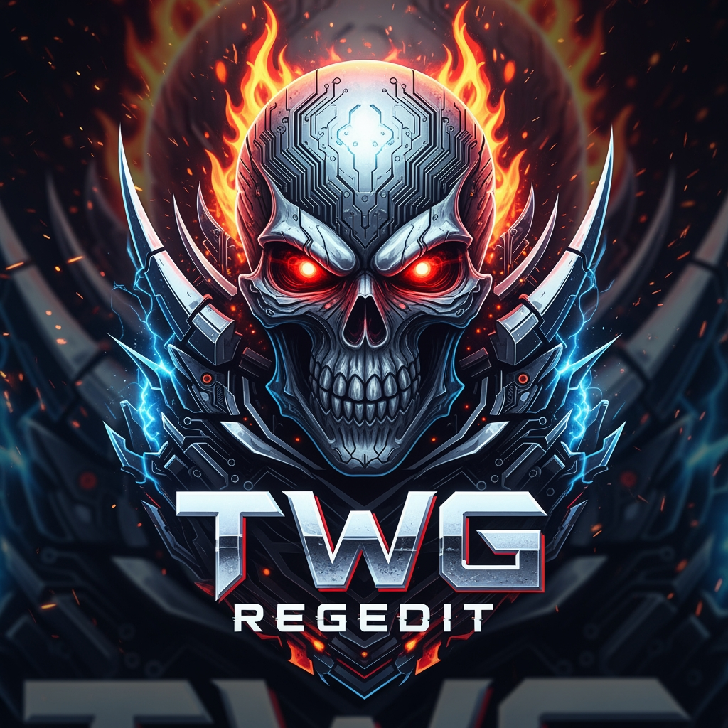 AI Design for CREATE A NEXT LEVEL DANGROUS GAMING LOGO NAME TWG REGEDIT