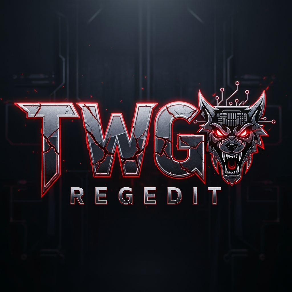 AI Design for CREATE A DANGROUS LOGO NAME TWG REGEDIT
