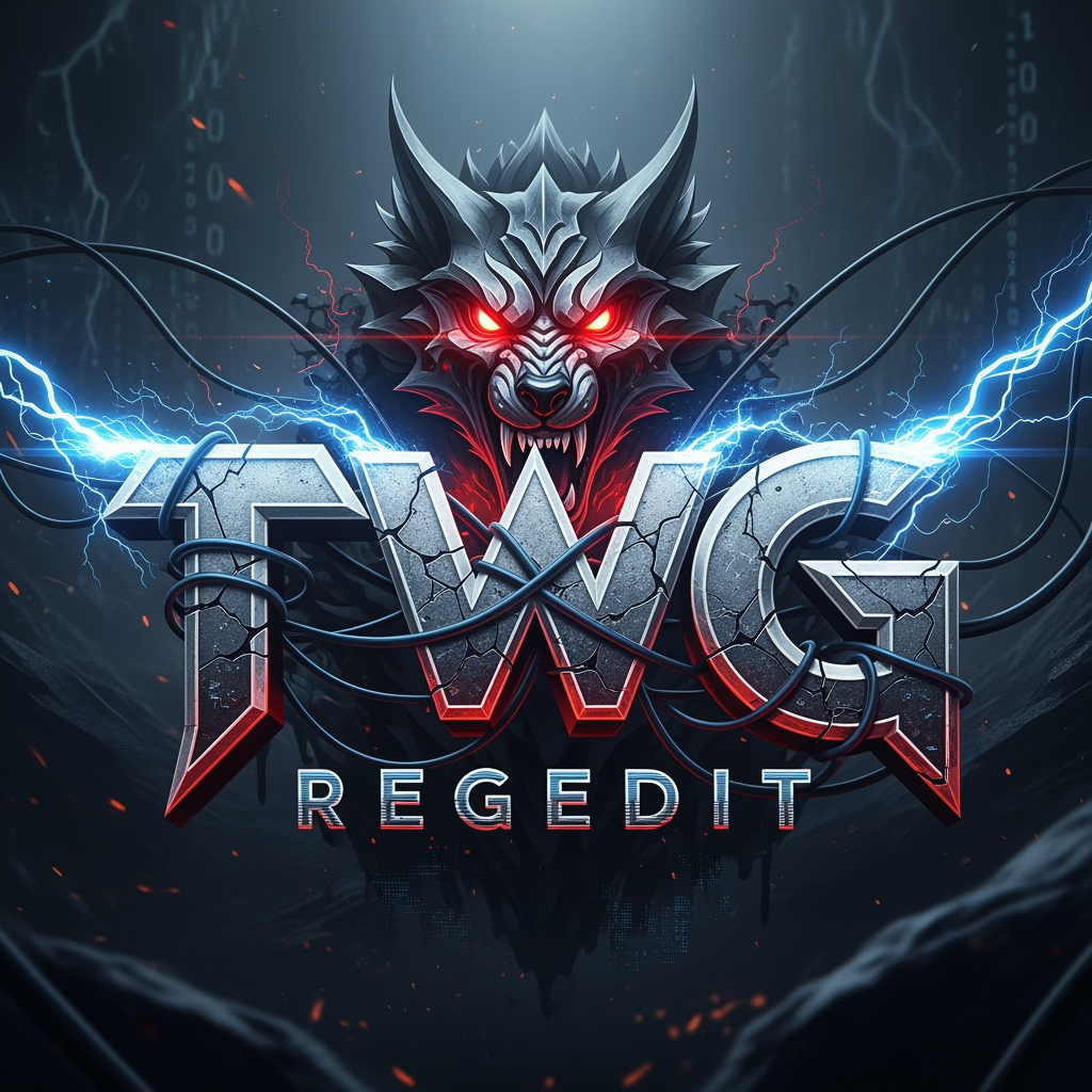 AI Design for CREATE A DANGROUS LOGO NAME TWG REGEDIT