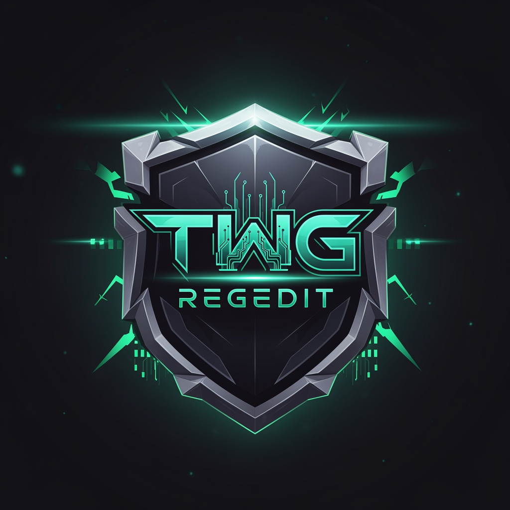 AI Design for CREATE A DANGROUS LOGO ICON NAME TWG REGEDIT