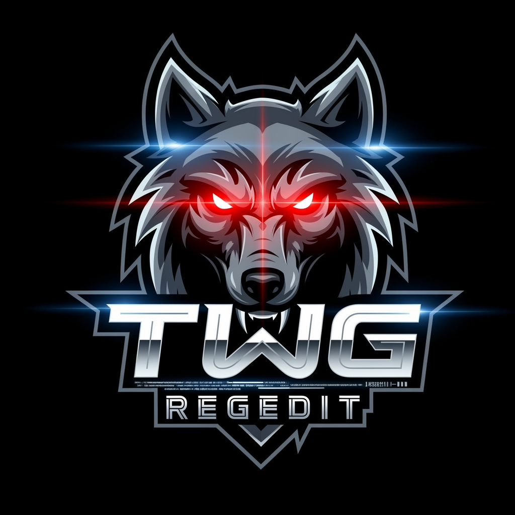 AI Design for CREATE A UNIQUE GAMING LOGO FOR SOCIAL MEDIA NAME TWG REGEDIT