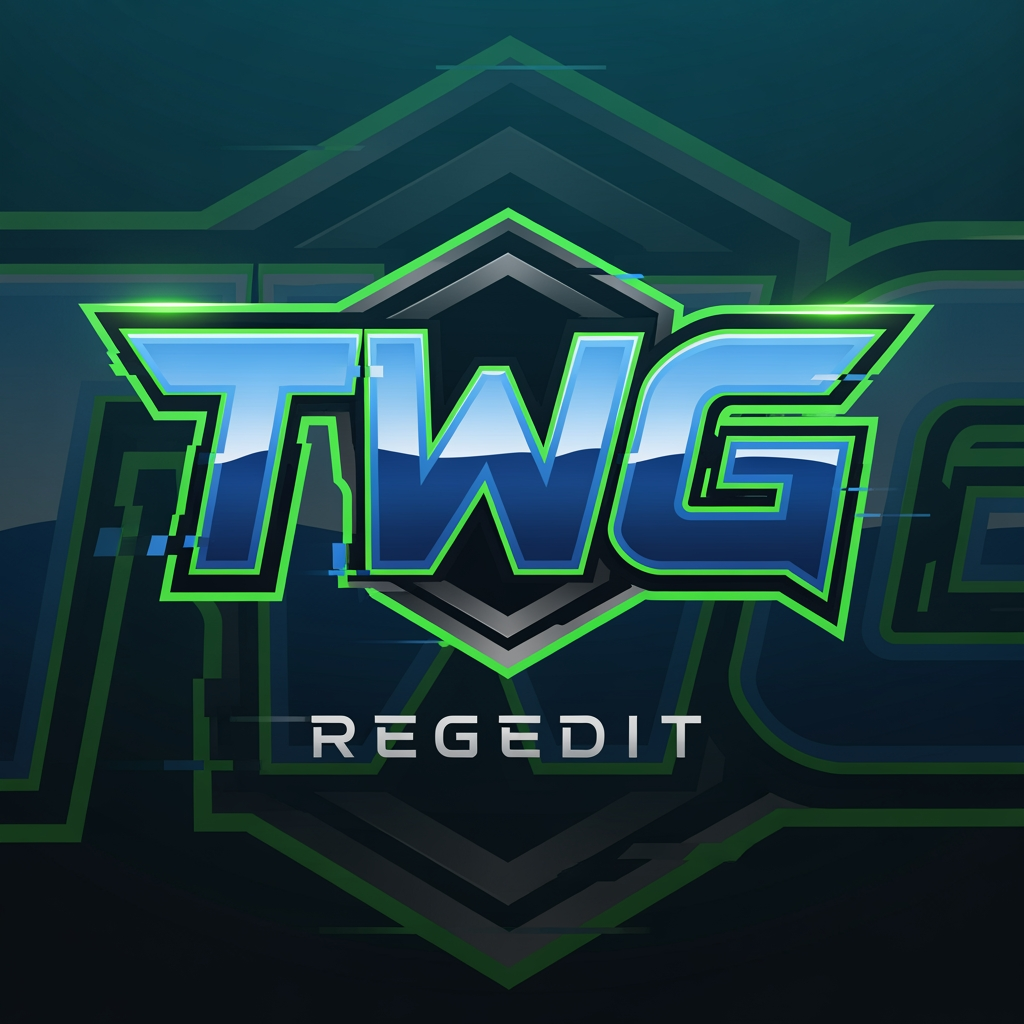 AI Design for CREATE A UNIQUE GAMING LOGO NAME TWG REGEDIT