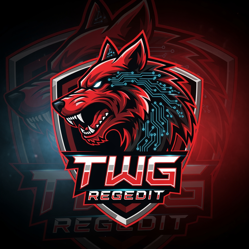 AI Design for CREATE A UNIQUE GAMING LOGO NAME TWG REGEDIT