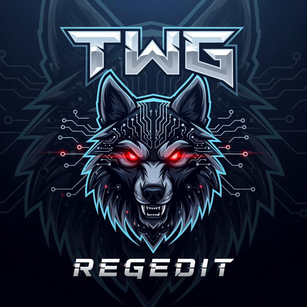 AI Design for CREATE A UNIQUE GAMING LOGO FOR SOCIAL MEDIA NAME TWG REGEDIT