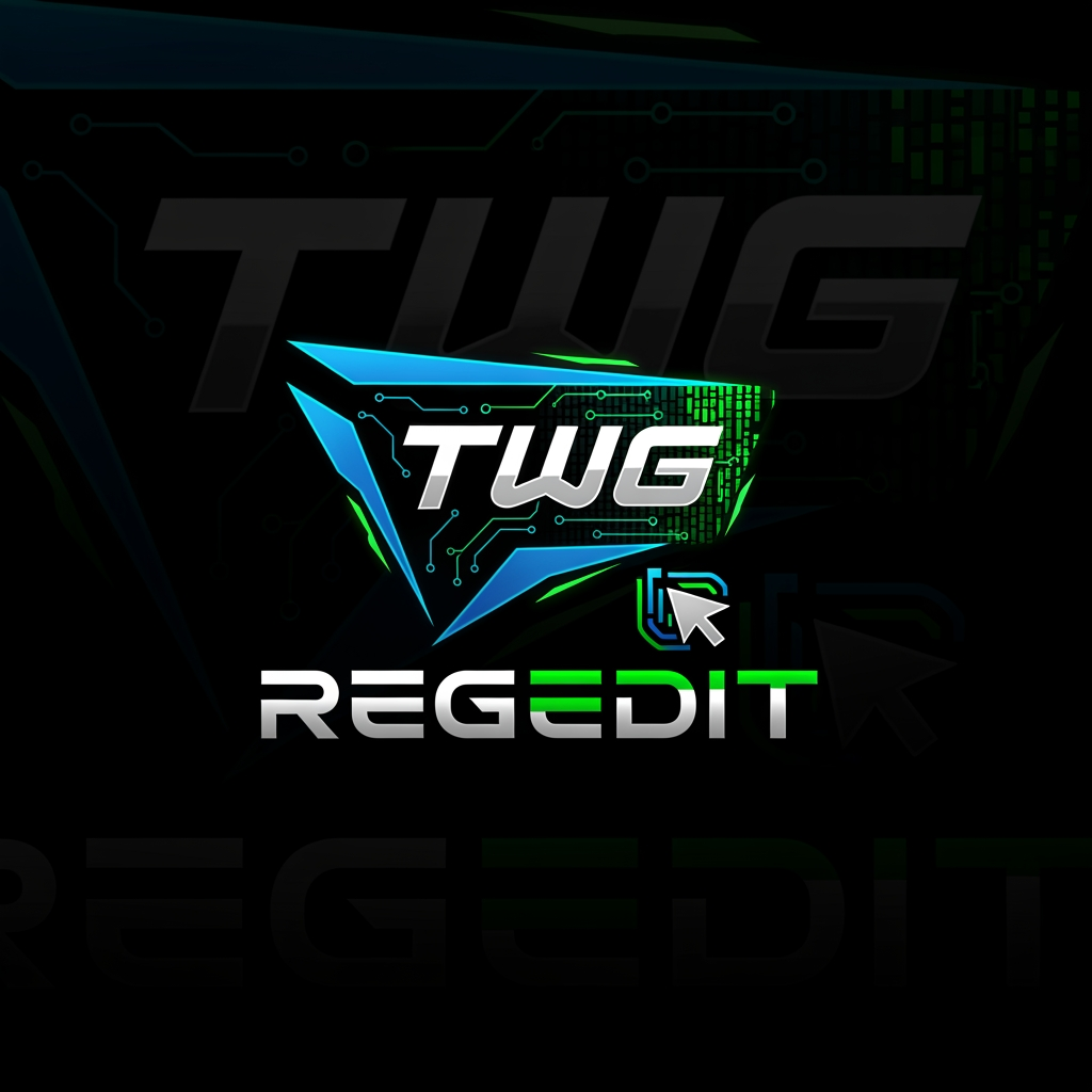 AI Design for CREATE A UNIQUE GAMING LOGO NAME TWG REGEDIT