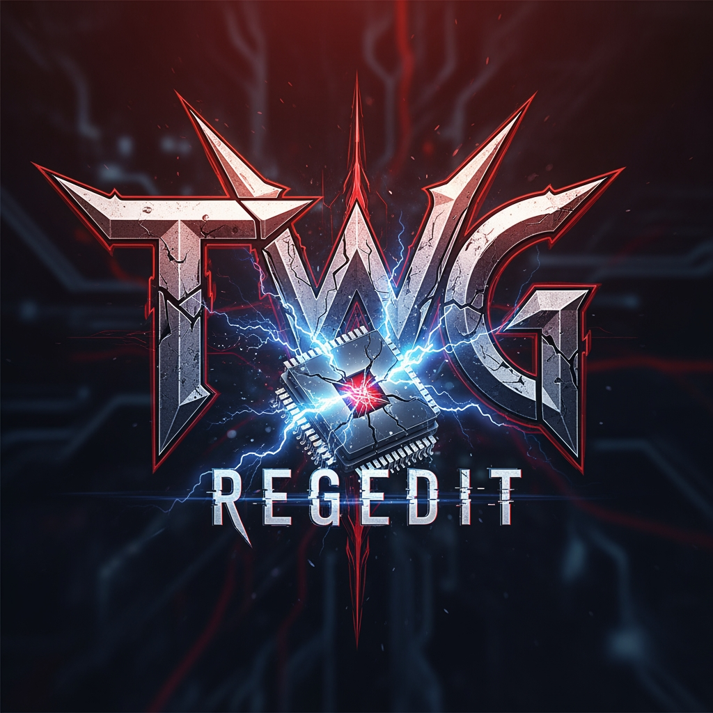 AI Design for CREATE A DANGROUS LOGO NAME TWG REGEDIT