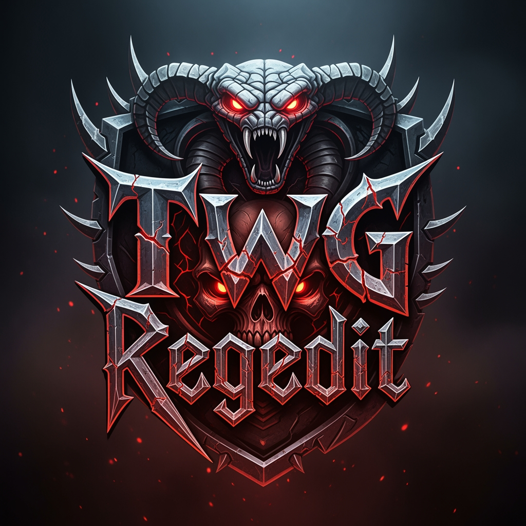 AI Design for CREATE A DANGROUS LOGO NAME TWG REGEDIT