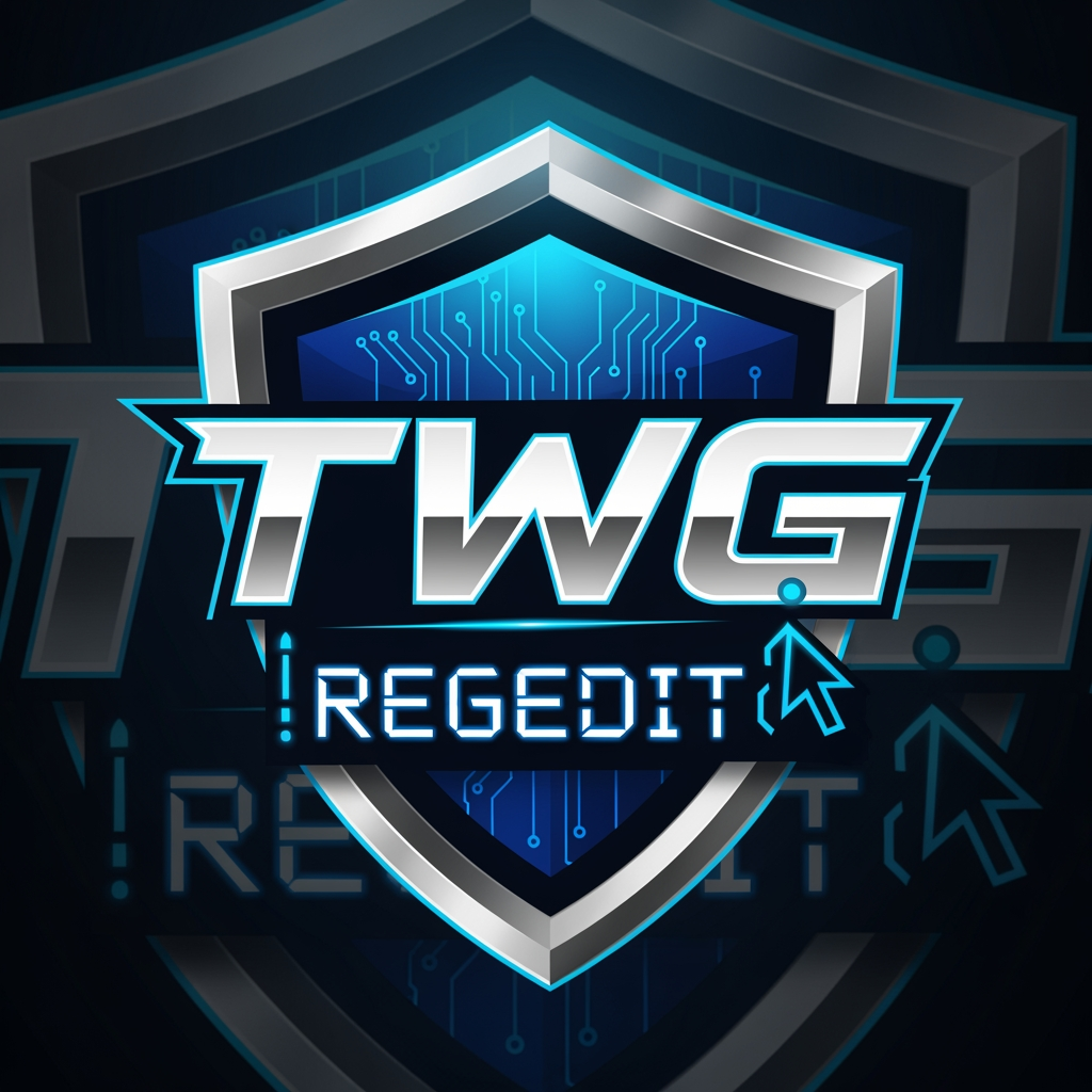 AI Design for CREATE A UNIQUE GAMING LOGO NAME TWG REGEDIT