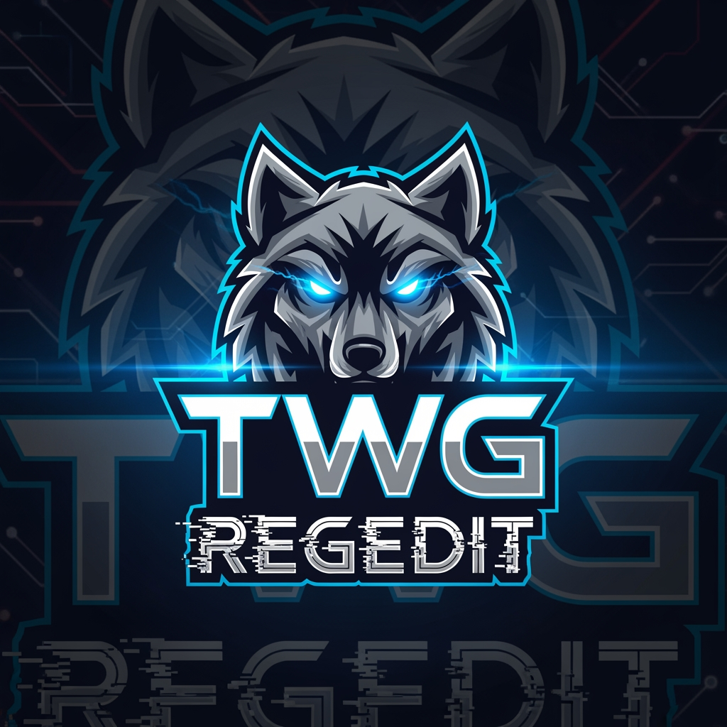 AI Design for CREATE A UNIQUE GAMING LOGO FOR SOCIAL MEDIA NAME TWG REGEDIT