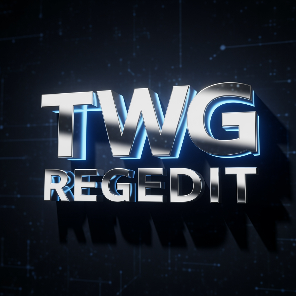 AI Design for CREATE A 3D LOGO NAME TWG REGEDIT