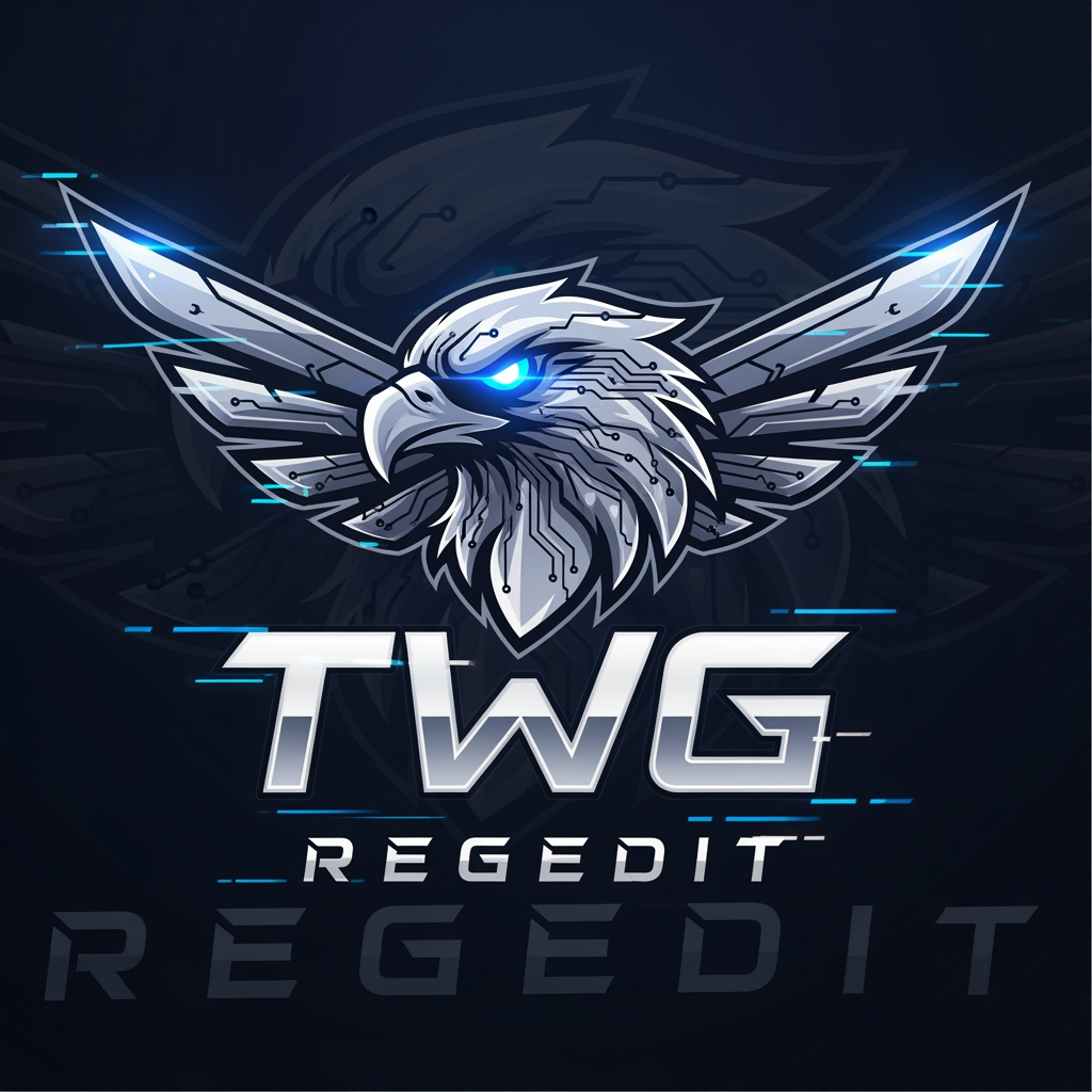 AI Design for CREATE A UNIQUE GAMING LOGO NAME TWG REGEDIT