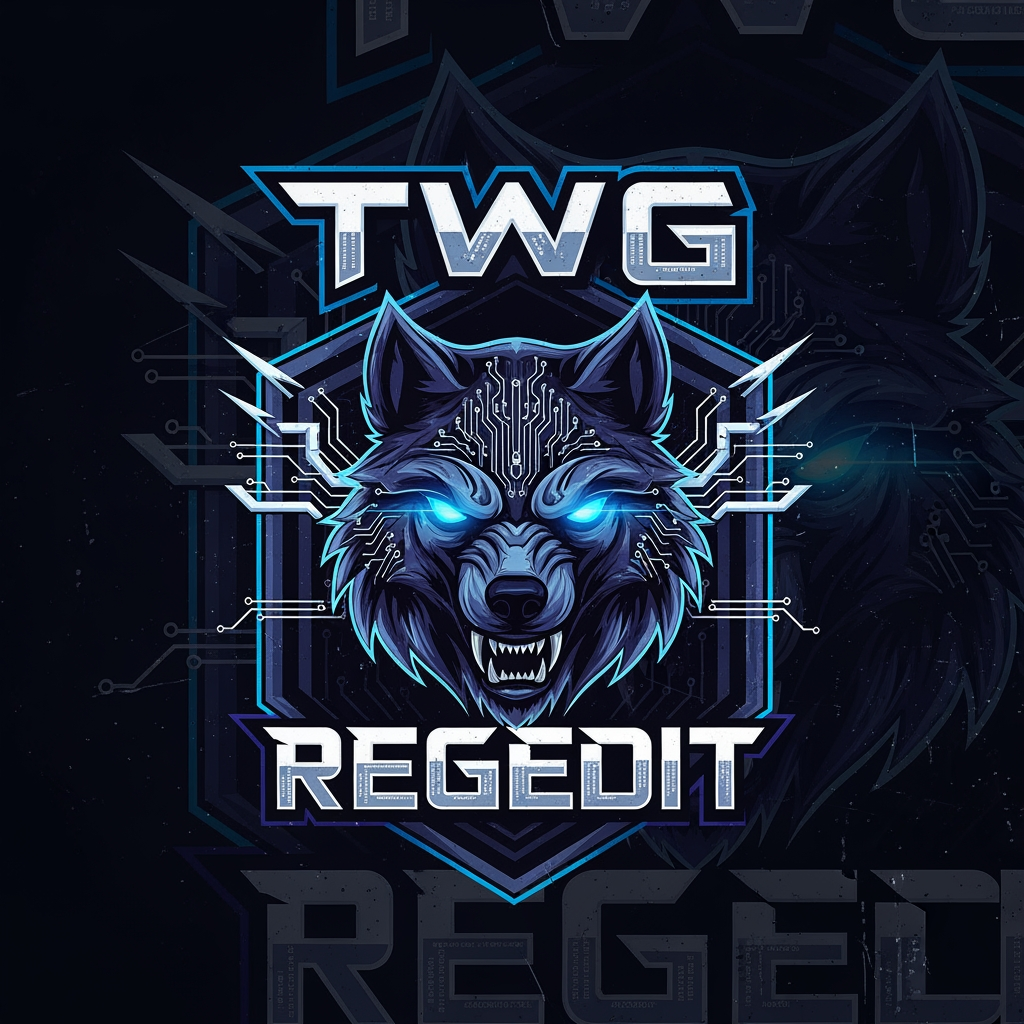 AI Design for CREATE A UNIQUE GAMING LOGO NAME TWG REGEDIT
