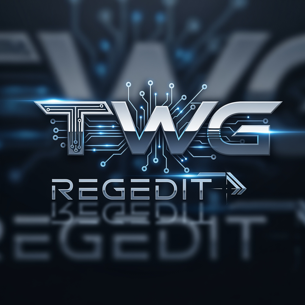 AI Design for CREATE A UNIQUE GAMING LOGO NAME TWG REGEDIT