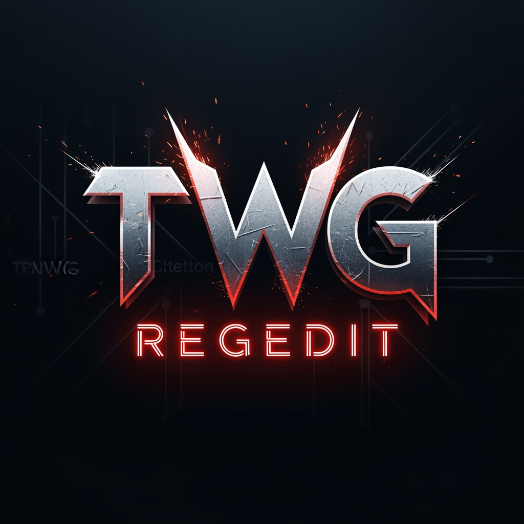 AI Design for CREATE A DANGROUS LOGO ICON NAME TWG REGEDIT