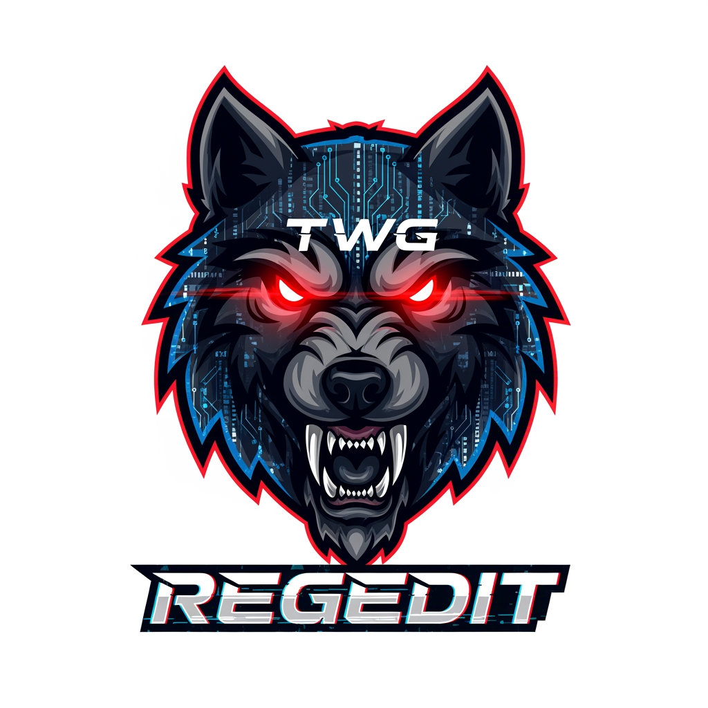 AI Design for CREATE A UNIQUE GAMING LOGO FOR SOCIAL MEDIA NAME TWG REGEDIT