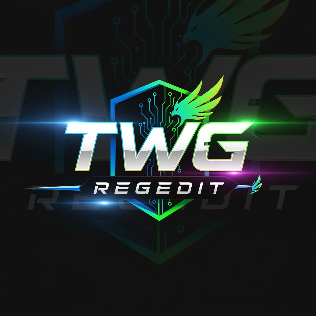 AI Design for CREATE A UNIQUE GAMING LOGO NAME TWG REGEDIT