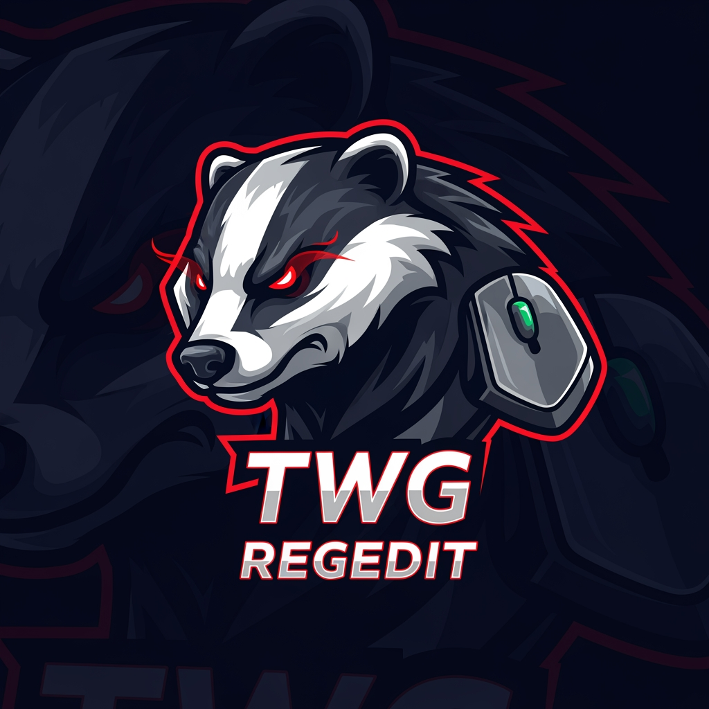 AI Design for CREATE A UNIQUE GAMING LOGO NAME TWG REGEDIT