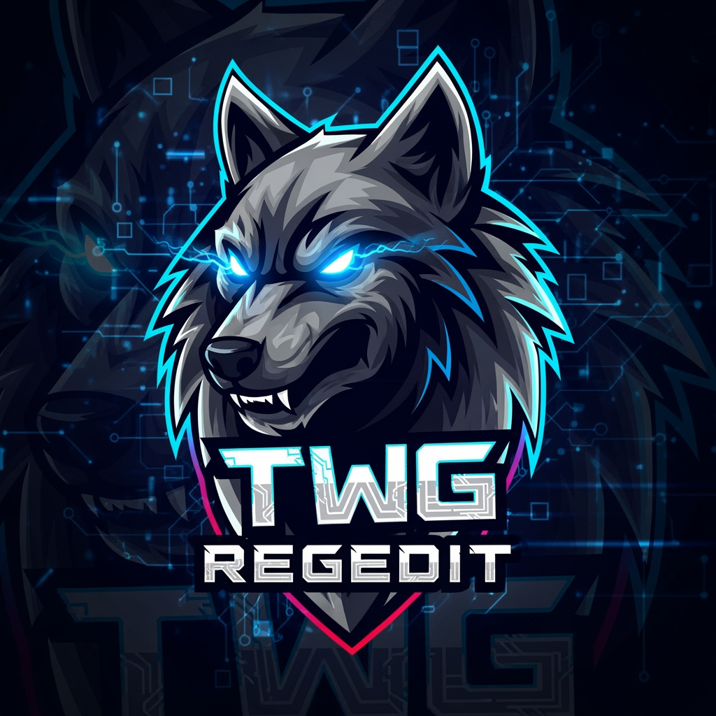 AI Design for CREATE A UNIQUE GAMING LOGO FOR SOCIAL MEDIA NAME TWG REGEDIT