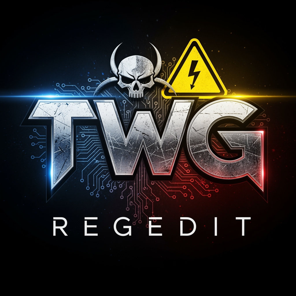 AI Design for CREATE A DANGROUS LOGO NAME TWG REGEDIT