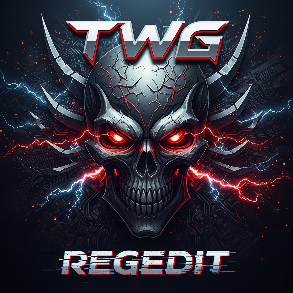 AI Design for CREATE A DANGROUS LOGO NAME TWG REGEDIT