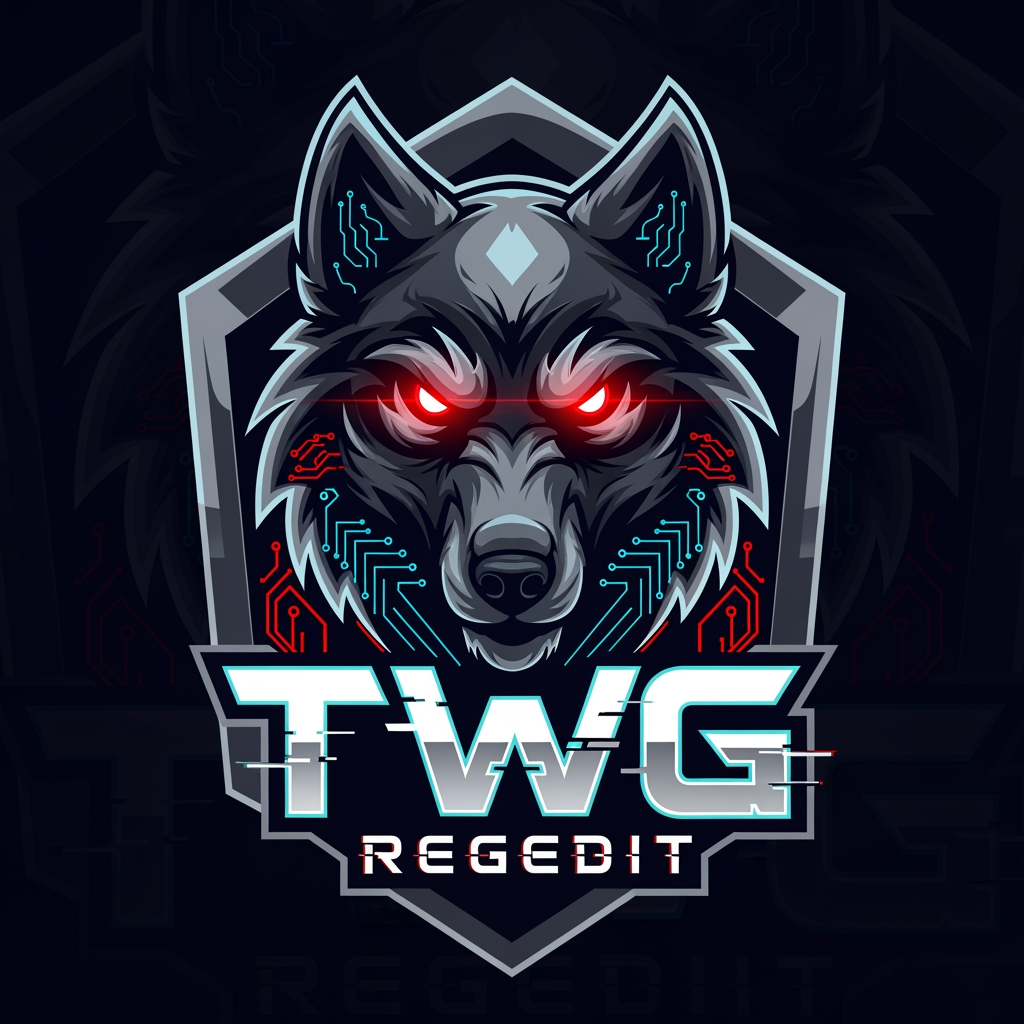 AI Design for CREATE A UNIQUE GAMING LOGO FOR SOCIAL MEDIA NAME TWG REGEDIT