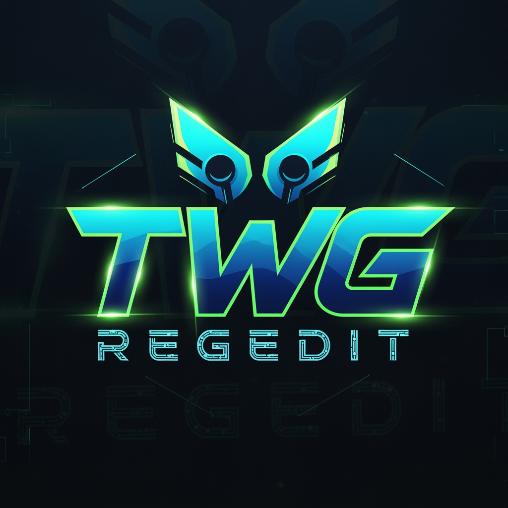 AI Design for CREATE A UNIQUE GAMING LOGO NAME TWG REGEDIT