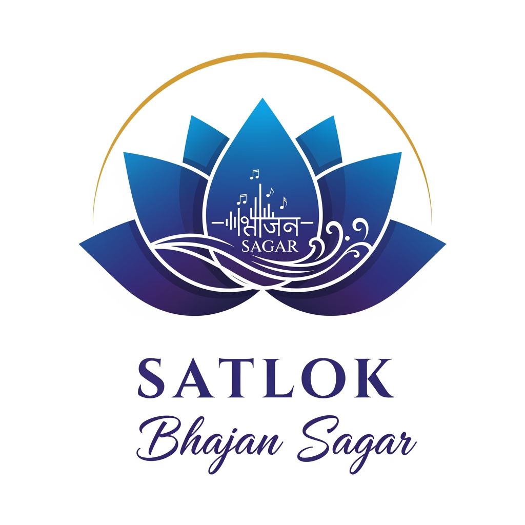 AI Design for make a premium logo of a channel named satlok bhajan sagar