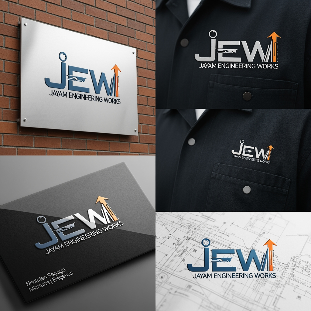 AI Design for Jayam Engineering Works MAKE LOGO IN USE "JEW" ALL IN LOFO