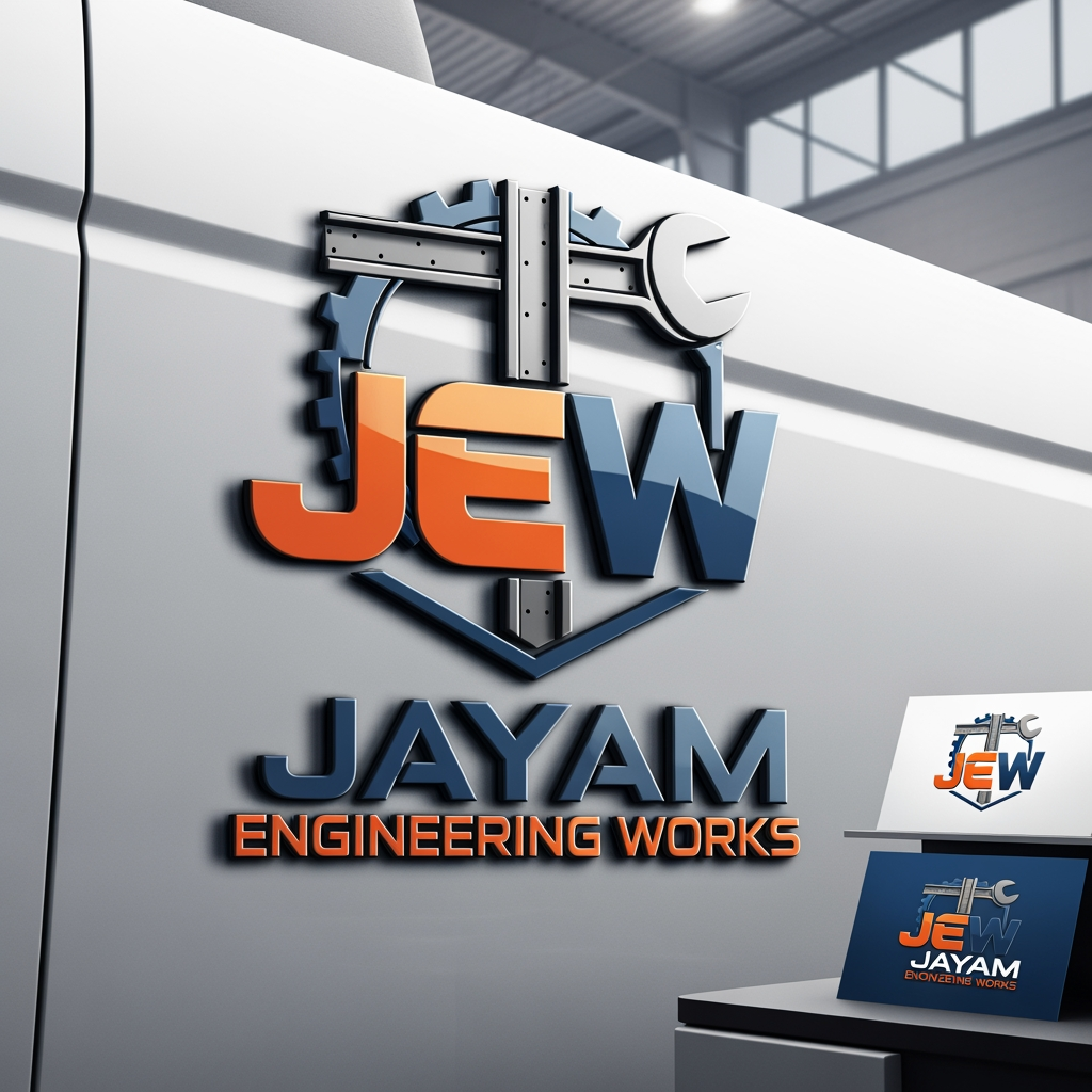 AI Design for Jayam Engineering Works MAKE LOGO IN USE "JEW" ALL IN LOFO