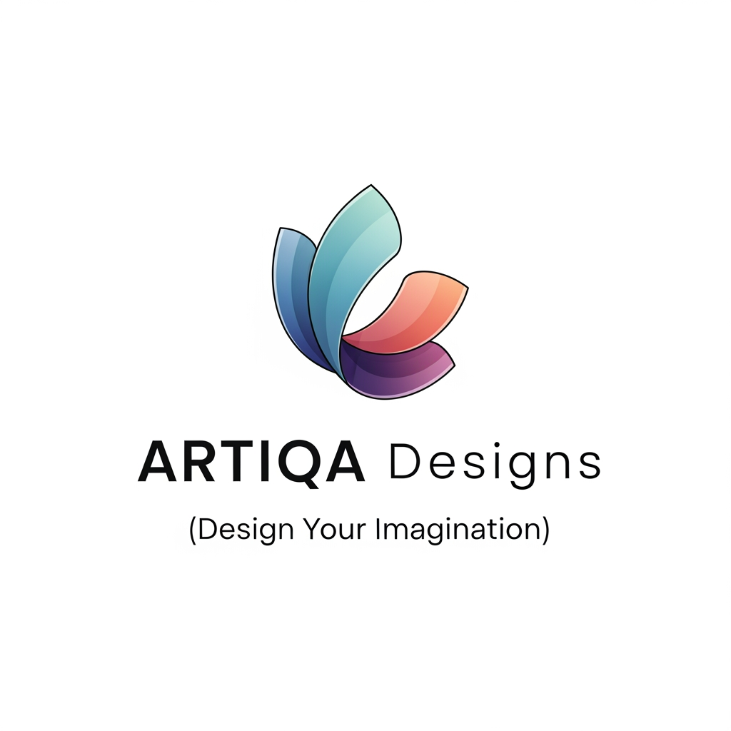 AI Design for logo for Artiqa Designs (Design Your Imagination)