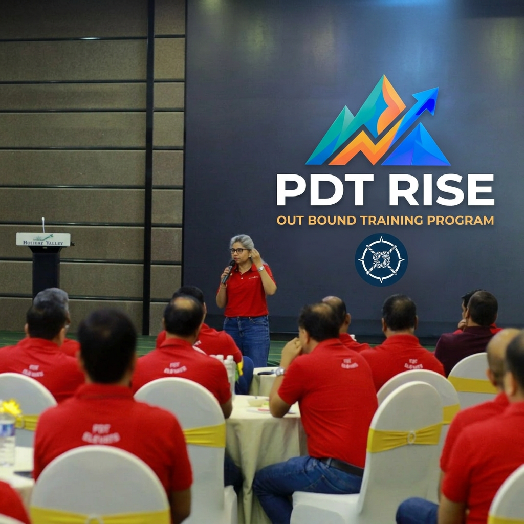 AI Design for PDT RISE - Its an out bound training program , only the logo, attached the reference image of the logo design in the image similar color tone and font