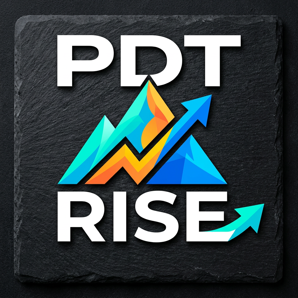 AI Design for PDT RISE - Its an out bound training program , only the logo, attached the reference image of the logo design in the image similar color tone and font _ little change in design as a derivation from the PDT Elevate - change the design with the similar impact - extract only the logo seperate