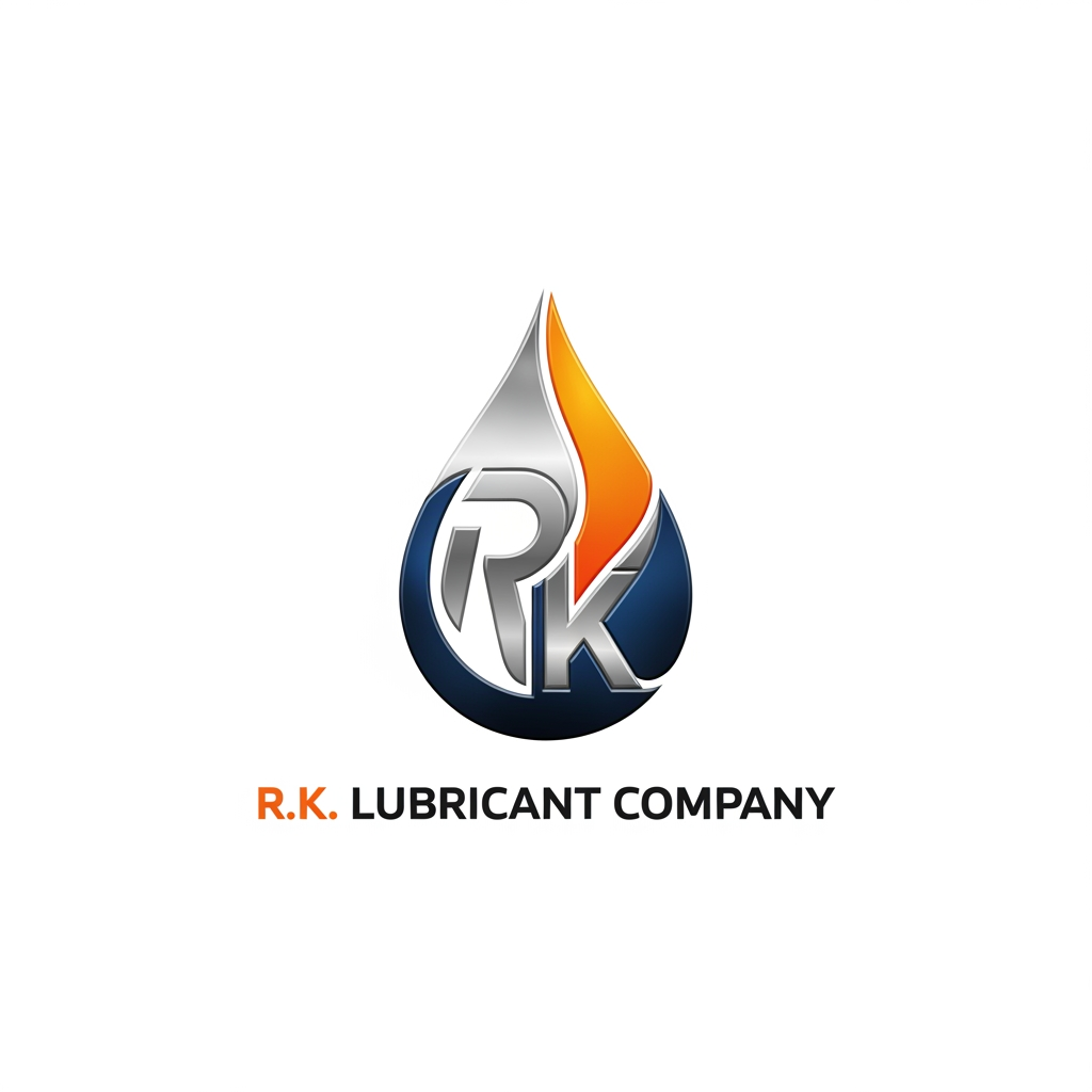 AI Design for design a logo of R.K lubricant company for experience letter.