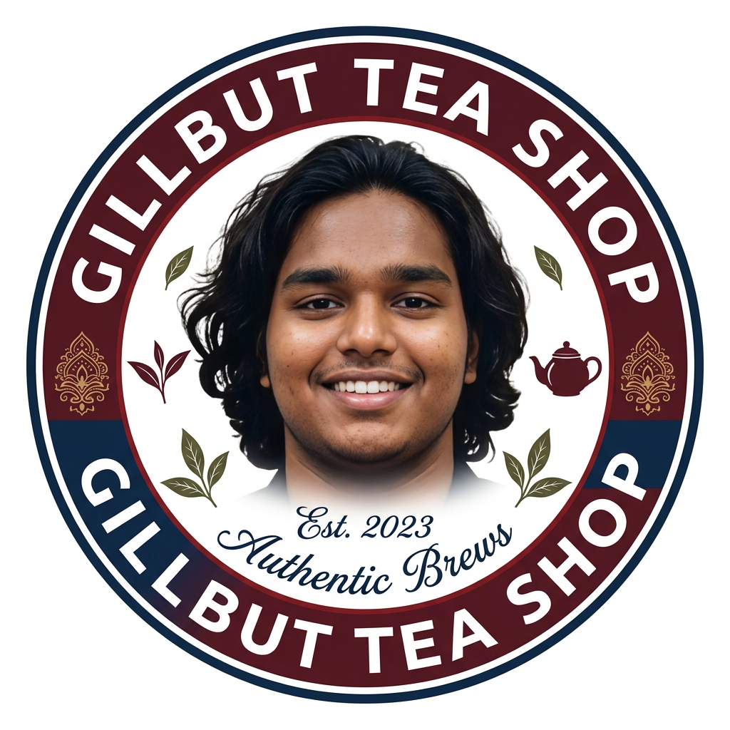 AI Design for CREATE LIKE CIRCLE LOGO AND WITH U WORDS GILLBUT TEA SHOP