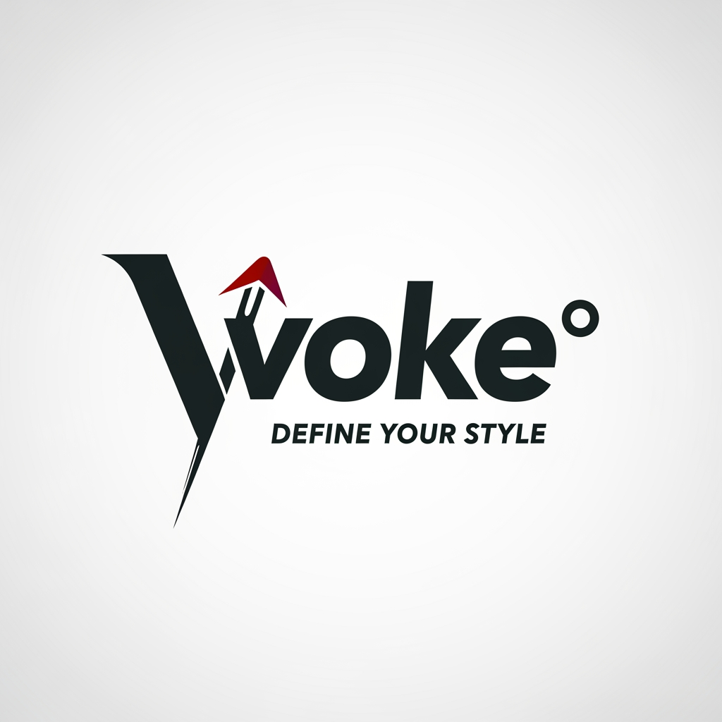 AI Design for create me logo for the name " voke° " act like a senior level graphic designer or logo designer its a clothing brand so add components fonts anything u like but make it insanse
