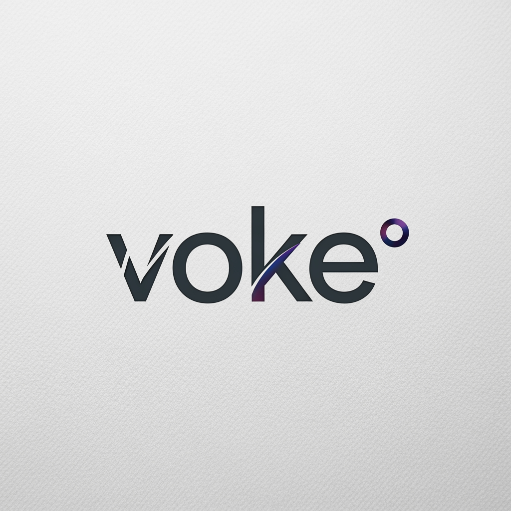 AI Design for create me logo for the name " voke° " act like a senior level graphic designer or logo designer its a clothing brand so add components fonts anything u like but make it insanse