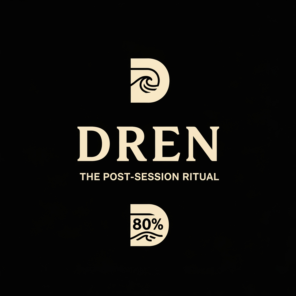 AI Design for PROMPT

You are a world-class brand identity designer specializing in premium outdoor, surf, and lifestyle brands.

Your task is to create a complete visual identity for a new brand called:

DREN

Tagline:

THE POST-SESSION RITUAL

ABOUT THE BRAND

DREN is not a surf brand.

DREN is a premium post-session lifestyle brand.

The first product is a portable pressurized shower used after surfing, beach sessions, camping, MTB rides, fishing trips, and outdoor adventures.

The brand represents the transition from the ocean back to everyday life.

The ritual after the session.

Rinsing off salt, sand, sweat and returning clean, comfortable and refreshed.

BRAND PERSONALITY

Premium

Authentic

Minimal

Timeless

Outdoor

Surf Heritage

Rugged

Masculine

Functional

Trustworthy

Not trendy.

Not playful.

Not tech startup.

Not futuristic.

TARGET AUDIENCE

Men and women 30-55

Surfers

Outdoor enthusiasts

Campers

Fishermen

Mountain bikers

People who appreciate quality gear

Fans of YETI, Patagonia, Album Surfboards, Roark, Finisterre

DESIGN DIRECTION

The logo should feel like:

YETI meets Patagonia meets Album Surfboards.

Not like:

Generic surf shop

Cheap AliExpress product

Beach souvenir brand

Tech startup

Crypto company

AI company

LOGO REQUIREMENTS

Create:

1. Main Logo

DREN

THE POST-SESSION RITUAL

Clean typography

Premium spacing

Strong and timeless

2. Brand Icon

Create a standalone icon that can be used:

on the shower

on straps

on hats

on apparel

on packaging

Requirements:

Based on the letter D
Strong silhouette
Easy to recognize from far away
Works at very small sizes
More heritage than technology
More outdoor than digital
Simple enough to become iconic

Important:

The icon should be approximately:

80% letter D

20% subtle ocean reference

Avoid obvious wave illustrations.

Avoid generic surf symbols.

Avoid surfboard fins.

Avoid complex wave graphics.

VISUAL STYLE

Color palette:

Matte Black

Sand Beige

Warm Cream

Off White

Charcoal

No bright colors.

No gradients.

No shiny effects.

No chrome.

No neon.

MOCKUP REQUIREMENTS

Create realistic premium product mockups.

Use a black neoprene cover portable shower.

Show:

Mockup 1

Front view of the shower

Main logo centered

Small icon bottom-right

Premium cream print

Mockup 2

Close-up of the icon printed on black neoprene

No patch

Printed directly on the material

Premium outdoor gear feel

Mockup 3

Product sitting on a wooden beach chair

Warm golden sunlight

Premium lifestyle photography

YETI-level product photography

Mockup 4

Brand presentation board showing:

Main logo

Brand icon

Icon construction

Packaging application

Hat application

Strap application

COMPOSITION

Minimal

Clean

High-end

Strong negative space

Professional brand presentation

Luxury outdoor gear aesthetic

Make the viewer immediately think:

"This is a real premium brand."

Not:

"This is a generic imported product."

REFERENCE BRANDS

YETI

Patagonia

Album Surfboards

Finisterre

Roark

Outerknown

OUTPUT

Create:

Main logo
Brand icon
Brand identity board
Product mockup on portable shower
Premium outdoor lifestyle presentation

Ultra realistic

Premium

Award-winning branding quality