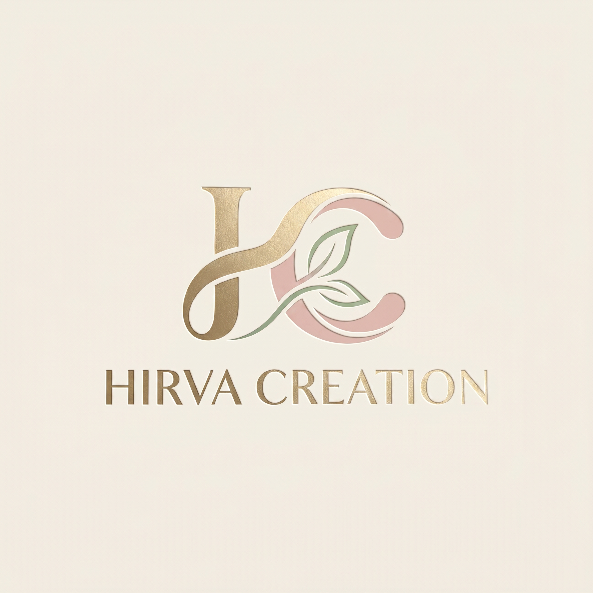 AI Design for Keep proper logo instead of card desing take logo and "Hirva Creation" from that also and design proper logo