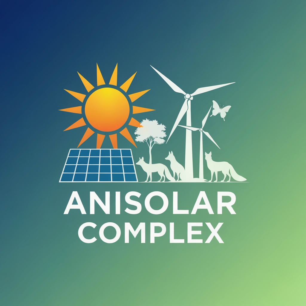 AI Design for Kompleks anisolar sa solarnom elektranom i vetroturbinama i prihvatilistem za zivotinje. Sta predlazes kao logo
