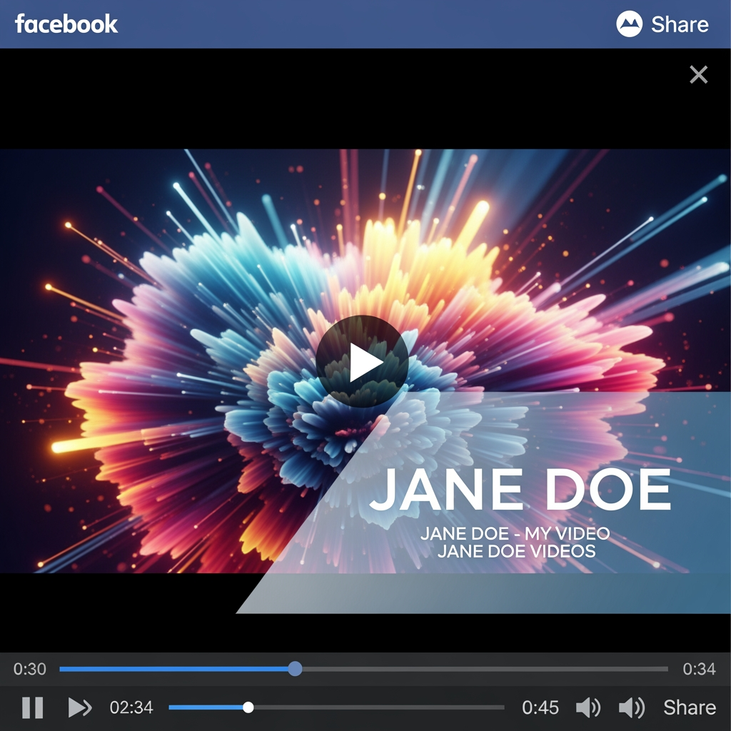 AI Design for my Facebook video water mark creat in my name