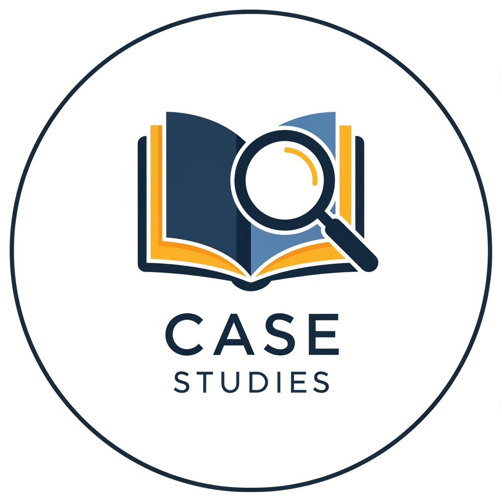 AI Design for i m doing CASE STUDIES ON DIFFERENT COMPANIES ON INSTA I WANT A LOGO FOR MY PROFILE
