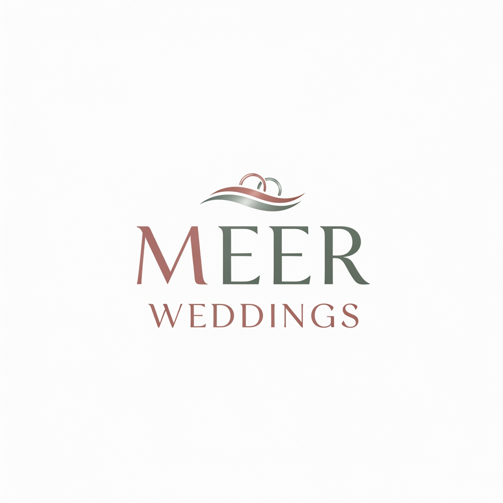 AI Design for i have wedding photography buisness my brand name was meer weddings